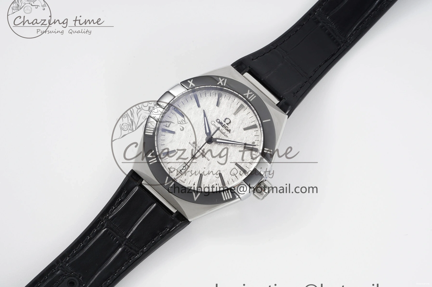 0422 GoAnywhere Constellation Black Ceramic SS 8F 1:1 Best Edition White Textured Dial on Black Gummy Strap A 7803